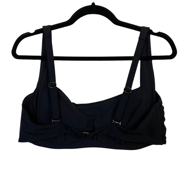 Athleta Square Neck Bra Cup Black Bikini Top Size 40D/DD - Picture 5 of 10